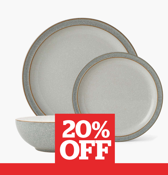 Denby Elements Grey 12 Piece Dinner Set